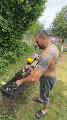 Lazy summer backyard session — grilling, hoops, and downtime in Kuti