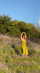 Golden hour shoot in a Russian lavender field