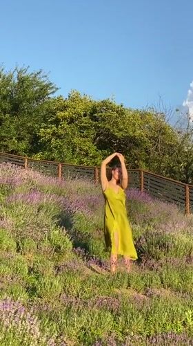 Golden hour shoot in a Russian lavender field