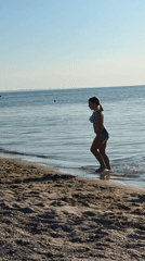 Sunny morning at an Odesa beach bar and shoreline