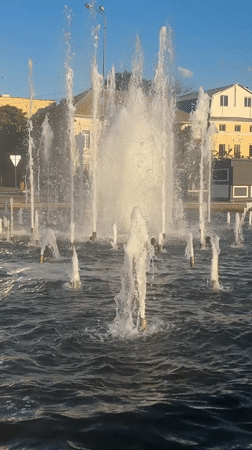 Families enjoy leisurely Saturday afternoon in downtown Astrakhan
