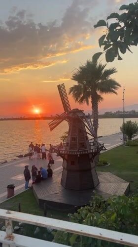 Golden hour along Fethiye's waterfront on a summer evening