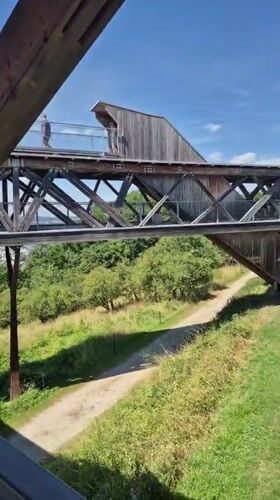 Panoramic views from Koblenz's elevated wooden observation deck