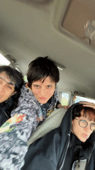 Young people filmed in car in Zhivkovo, Bulgaria