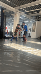 Martial arts training session documented at Perm gym