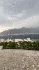 Stormy weather hits Montenegro coast, rough seas and rain