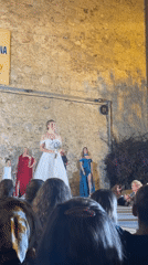 Multi-generational fashion show draws crowds in Calella, Spain