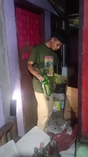 Bottle sorting and casual evening hangouts in Depok