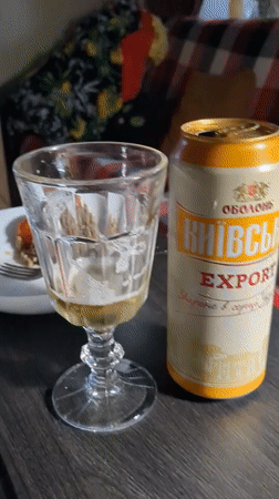 Beer consumption documented in Boryspil, Ukraine residential setting