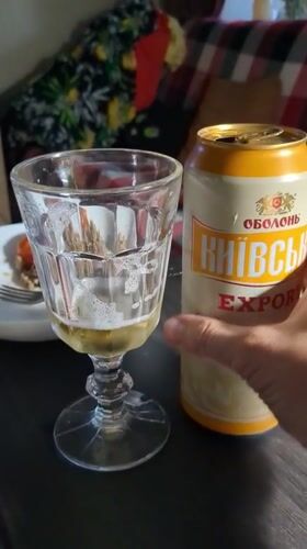 Beer consumption documented in Boryspil, Ukraine residential setting