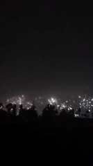 Fireworks display over Darque, Portugal, late August night