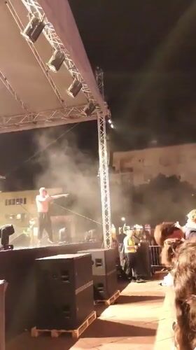 Band performs outdoor concert in Podgorica public square