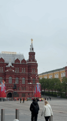 Morning pedestrian activity observed at Moscow's Red Square