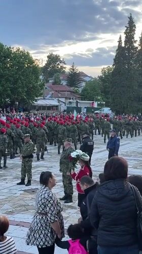 Military parade draws crowds in Kalofer town square