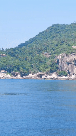 Morning coastal scene recorded at Ko Tao, Thailand