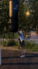 Child spotted punching object on Moscow street