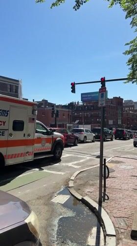 Boston EMS and Police Respond to Emergency Call