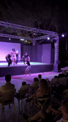 Evening theatrical performance draws crowds in Isola delle Femmine