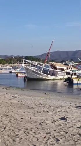 Evening beach activity observed in Juan Griego, Venezuela