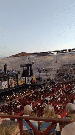 Verona amphitheater packed for a summer evening event