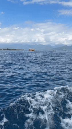 Snorkeling boat day off the Indonesian coast