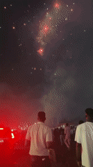 Fireworks display draws crowds in Itirin, Nigeria