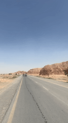 Desert road landscape captured on video in Kuchlak, Pakistan