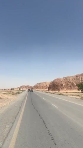 Desert road landscape captured on video in Kuchlak, Pakistan
