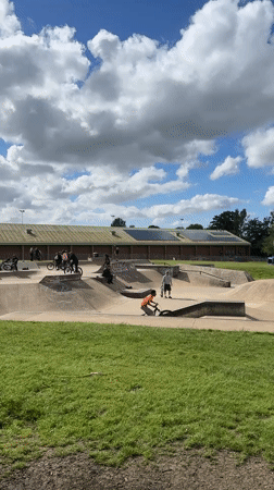 BMX riders and skateboarders active at Wakefield skatepark