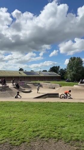 BMX riders and skateboarders active at Wakefield skatepark