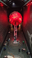 Museum visitor captures exhibits including dinosaur skeleton, minerals in London