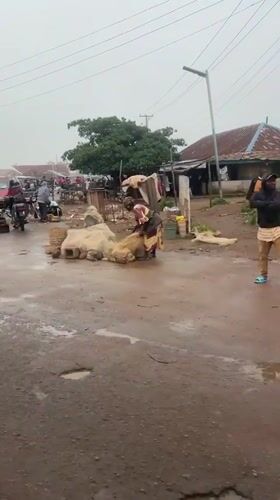 Rainy-day market activity and rural roads in Kuru, Nigeria