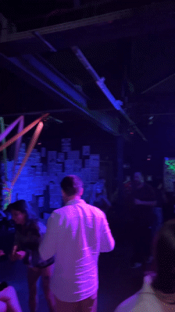 Late-night party scene documented at São Paulo nightclub
