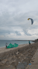 Morning kitesurfing session documented off Phú Quý coast