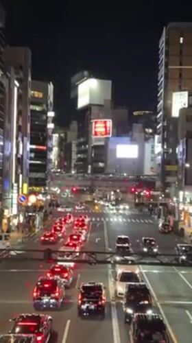 Morning documentation captures Shibuya street life and dining moments