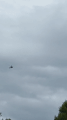 Helicopter spotted flying over Benalmádena Costa under cloudy skies