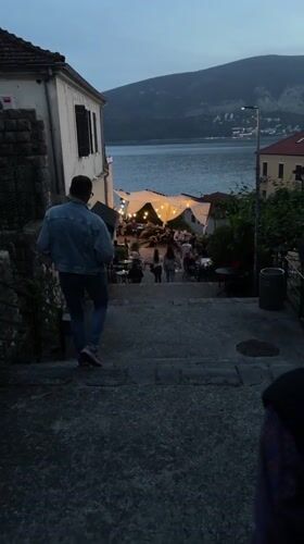 Evening scenes captured in coastal Herceg Novi, Montenegro