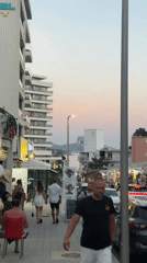 Sunset stroll through Sutomore's beachside streets