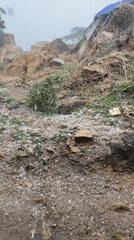 Hailstorm hits rocky terrain near Jos, Nigeria