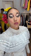 Performers prepare backstage for cultural event in Porlamar, Venezuela