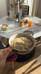 Morning oatmeal breakfast observed in Rhineland-Palatinate Germany
