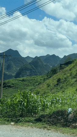 Morning drive captured through scenic mountains of northern Vietnam