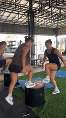 Late-night group workout at an open-air gym in Ban Phueng