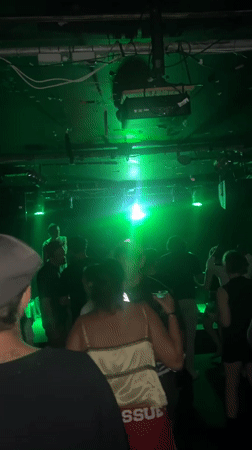 DJ set and foosball at a green-lit London club night