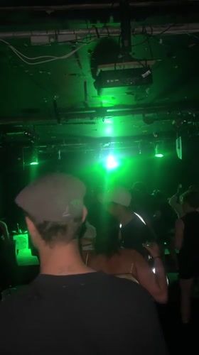 DJ set and foosball at a green-lit London club night