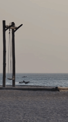 Sunset hour on Quarteira's Atlantic shore