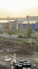 Afternoon street life in a Yekaterinburg residential neighborhood