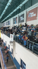 Swimming event observed at indoor pool facility in Istanbul
