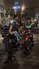 Evening street life documented in North Kuta tourist district
