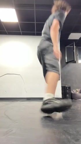 Breakdancing practice session in a Krasnoyarsk studio